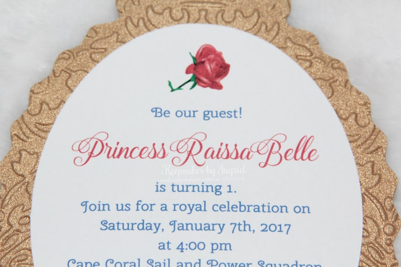 Mirror Invitations Beauty Princess, Princess Invitations, Fairytale Invitations, Mirror Invitations Set of 15 image 3