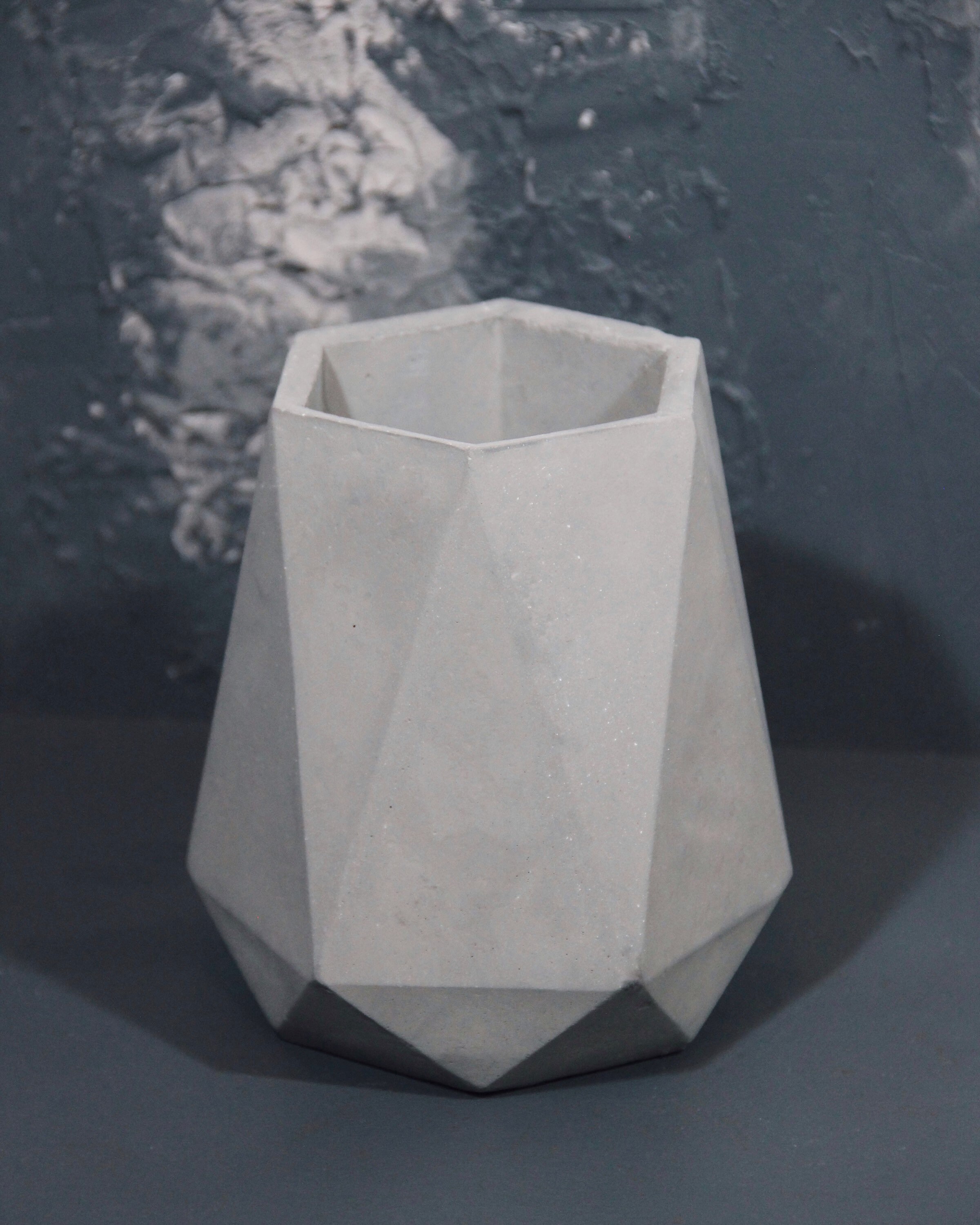 Geometric vase l Lowpoly vase l Gypsum vase l Polygon vase Etsy