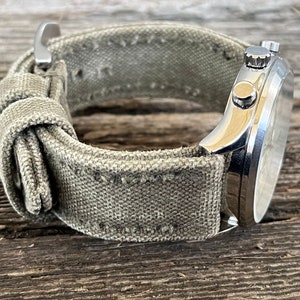 Watch Strap in rolled canvas for Panerai - Handmade in Italy - Ansa 20, 22, 24, 25, 26, 27 mm