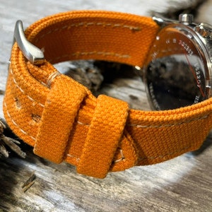 Uhrenarmband aus gerolltem Canvas für Panerai – handgefertigt in Italien – Schlaufe 22, 24, 26, 27 mm