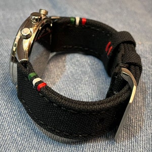Uhrenarmband aus gerolltem Canvas für Panerai – handgefertigt in Italien – Ansa 20, 22, 24, 25, 26, 27 mm