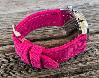Maßgefertigtes, handgerolltes Canvas-Uhrenarmband für Panerai – Handgefertigt in Italien – Bandanstoßbreiten: 22, 24, 26 und 27 mm