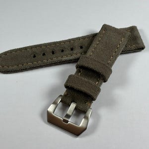Op maat gemaakte, handgerolde canvas horlogeband voor Panerai - Handgemaakt in Italië - Lugbreedtes 20, 22, 24, 25, 26 en 27 mm