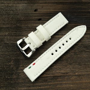 Correa de reloj de lona enrollada para Panerai - Hecha a mano en Italia - Ansa 20, 22, 24, 25, 26, 27 mm