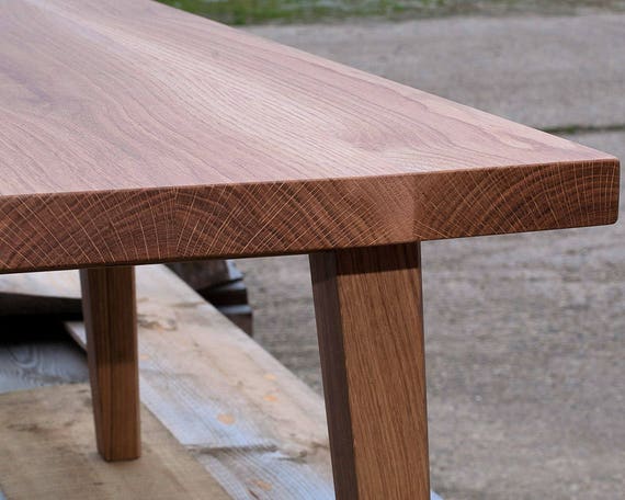 Oak Coffee Table Two Seat Bench Slab Top