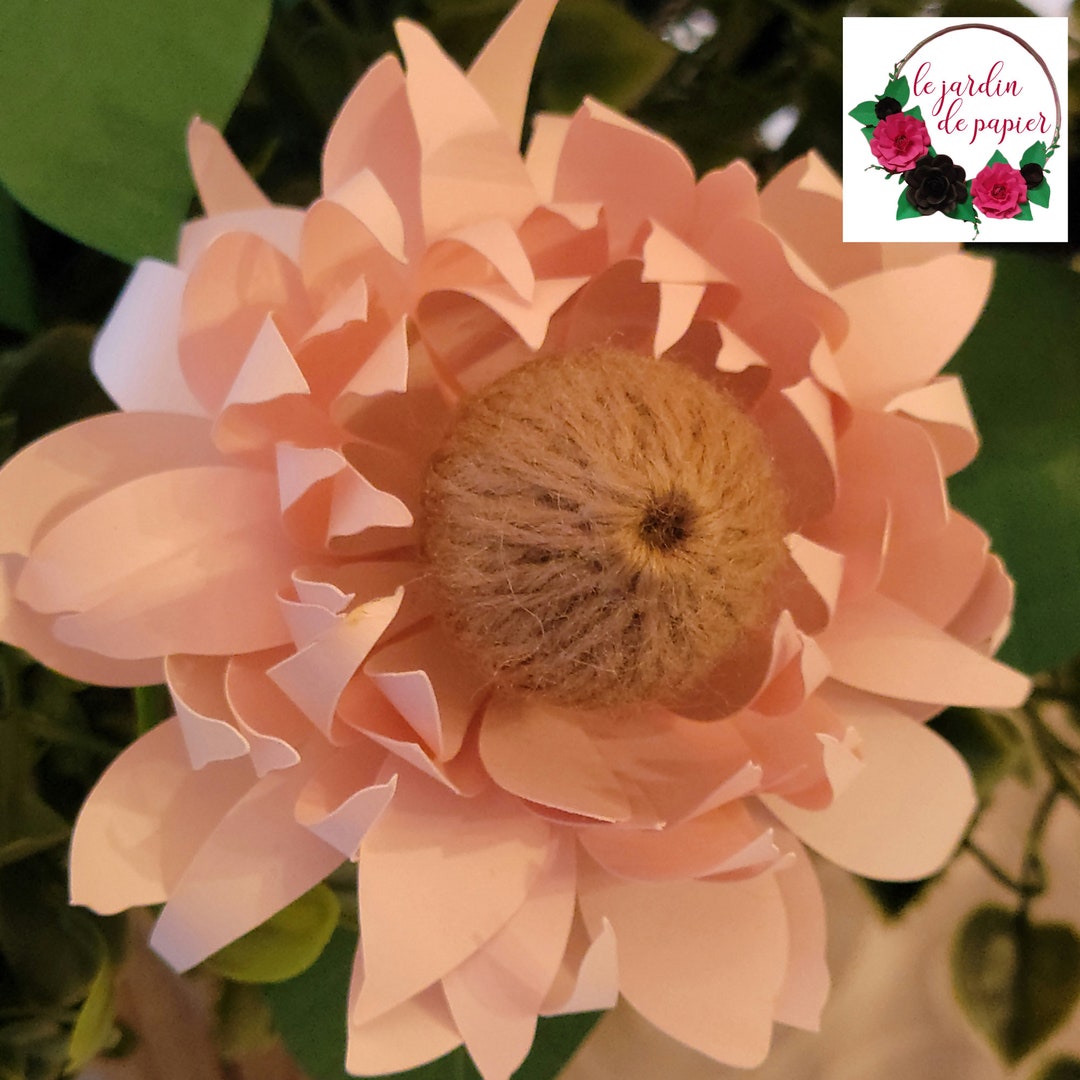 Paper Flower Handbell Mallet Collar Dahlia Medium SVG Cut Etsy