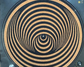 Quercus Suber Cork-slipmat voor draaitafel | Vinyl | Opnemen | Duizelingwekkende werveling | Platenspeler | Audiofiele slipmat | DJ | Handgemaakt | Gratis verzending