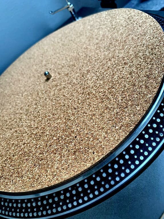 Quercus Suber Cork Slip Mat Handmade in Finland Turntable Vinyl Record