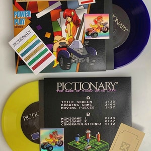 Nintendo NES Vinyl Single Pictionary / ODMIANA NIEBIESKA / Znalezisko do przechowywania / Wyprzedane / Płyta winylowa 7 cali / Nieodtwarzana i nowa / Rzadka ścieżka dźwiękowa