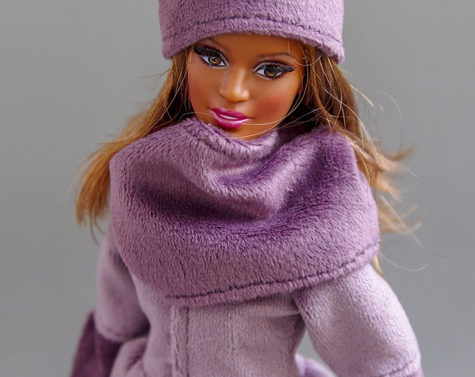 Barbie Doll Clothes Barbie Winter Coat Barbie Clothes, Barbie Jacket, 12 Inches Doll, 1/6 Scale