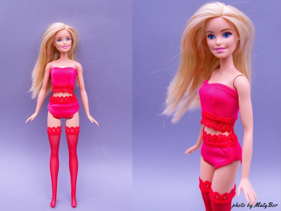 white pink and blue for Barbie and other fashion dolls Set of 3 panties
