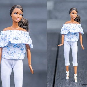 Puppenkleidung - Set 2 in 1 - Hose & Top - Kleidung für 11,5 Zoll Puppe und 1/6 Actionfigur Outfit Fashions for dolls