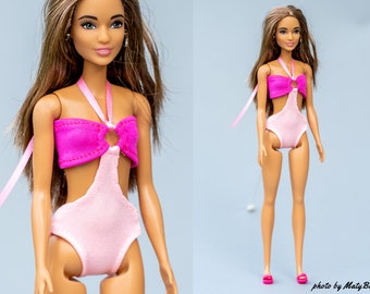 Doll clothes - swim suit / monokini - Clothes for 11.5 inches doll and action figure Outfit Fashions for dolls