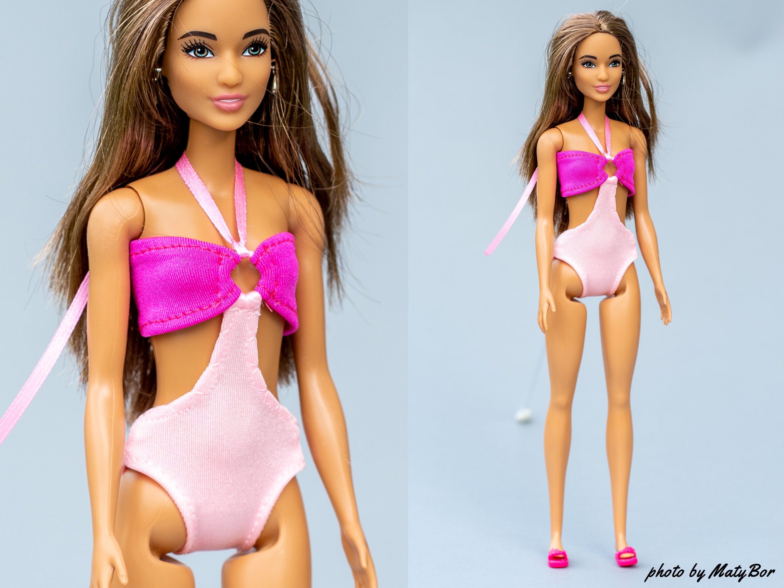 5x Handgefertigte Badeanzüge Für Puppen – Strand-Outfits, Zufällige Farben