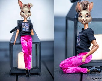 Doll clothes - Velvet pants - Clothes for 11.5 inches doll and 1/6 scale action figure  Outfit Fashions for dolls