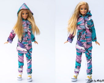 Doll clothes - Set 2 in 1 - Jacket and Pants  - Clothes for 11.5 - 12 inches doll and action figure Outfit Fashions for dolls