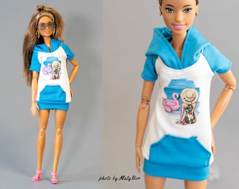 Doll clothes- Dress - Clothes for 11.5 - 12 inches doll and 1/6 scale action figure Doll outfit Fashions for dolls