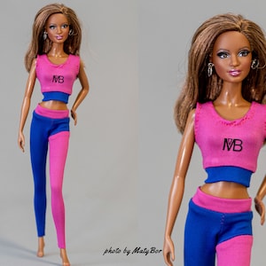 Puppenkleidung – Set 2 in 1 – Hose und Oberteil – Sportanzug für 11,5–12 Zoll große Puppen und Actionfiguren im Maßstab 1:6