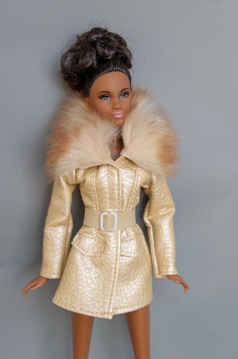 Custom 1:6 Scale Figure Clothing White Fur Coat For 12/" Female Body Doll