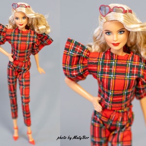 Puppenkleidung - Set 2 in 1 - Hose & Top - Kleidung für 11,5 - 12 Zoll Puppe und 1/6 Actionfigur Outfit für Puppe Moden für Puppe