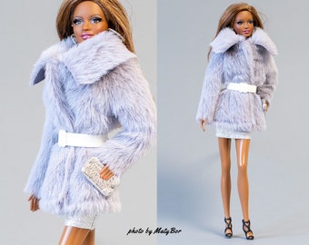 Doll clothes - Fur coat  - Clothes for 11.5 inches doll and action figure Outfit Fashions for dolls