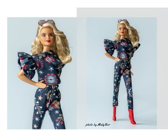 Vêtements de poupée - Set 2 en 1 - Pantalon et haut - Vêtements pour poupée de 31,5 à 12 pouces et figurine articulée à l'échelle 1/6