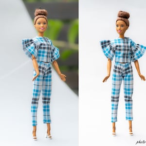 Puppenkleidung - Set 2 in 1 - Hose & Oberteil - Kleidung für 11,5 - 12 Zoll Puppe und 1/6-Maßstab Actionfigur