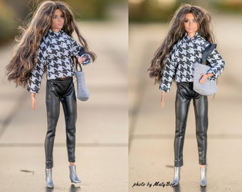 Doll clothes - Set 3 in 1 - jacket, pants and bag - Clothes for 11.5 inches doll and 1/6 scale action figure