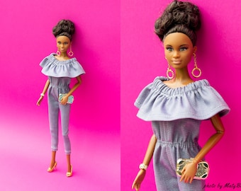 Poppenkleertjes - jumpsuit - Kleding voor pop van 30 cm en actiefiguur op schaal 1/6