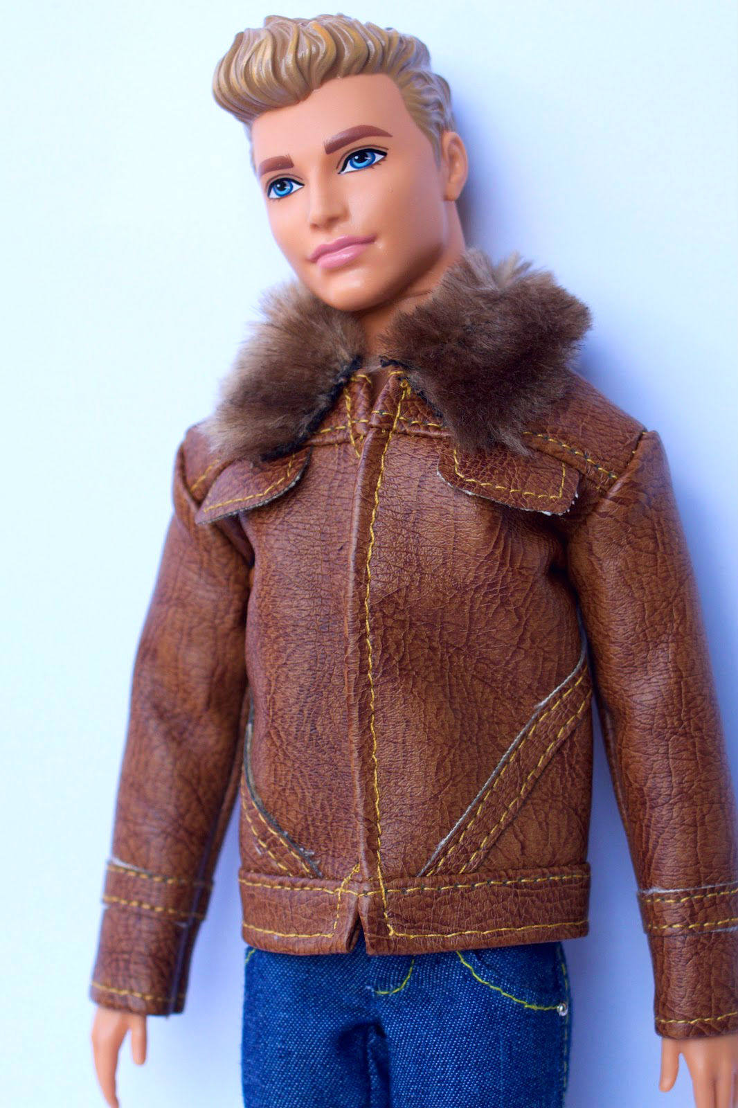 Barbie clothes Ken leather jacket Ken doll clothes Barbie Etsy