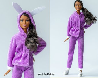 Doll clothes - Set 2 in 1 - Pants & hooded jacket - Clothes for 12 inches doll and 1/6 scale action figure