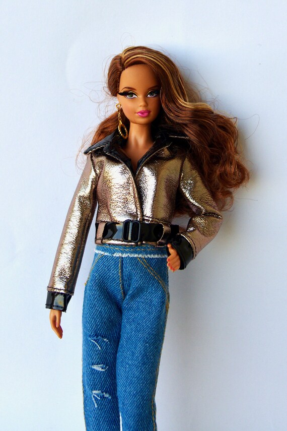 barbie doll leather jacket