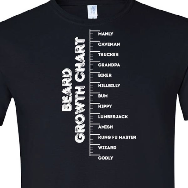 Beard Growth Chart Shirt - Funny Gift For Him