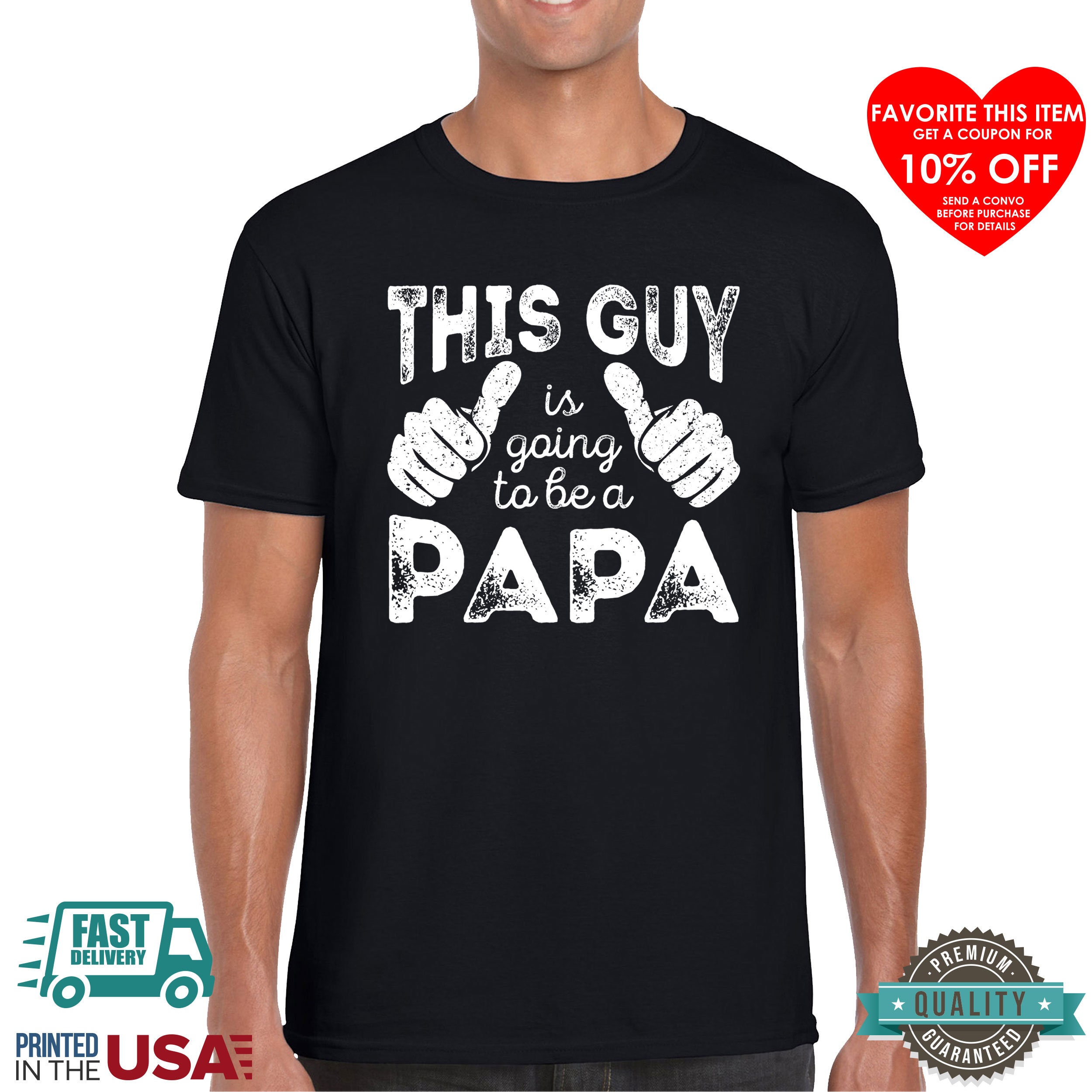 Gift for Papa Going to Be a Papa T shirt Black Etsy Australia