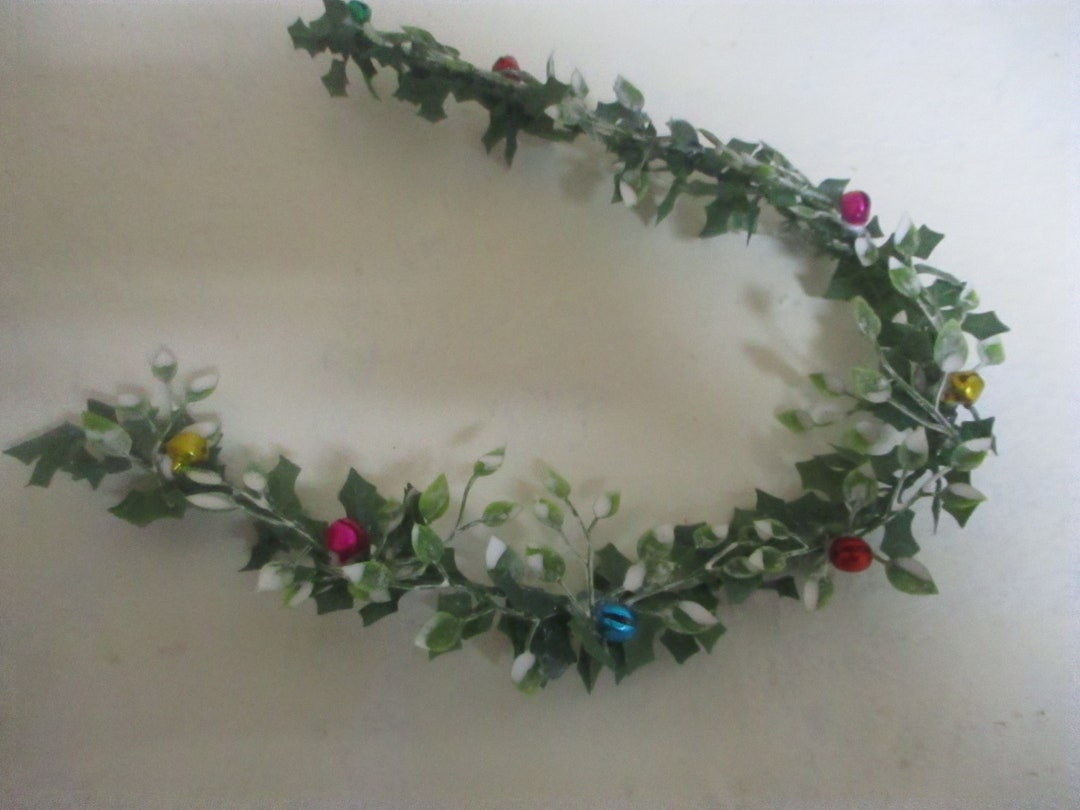 Miniature Christmas Doll/dollhouse Christmas Garland/tiny Colored Metal