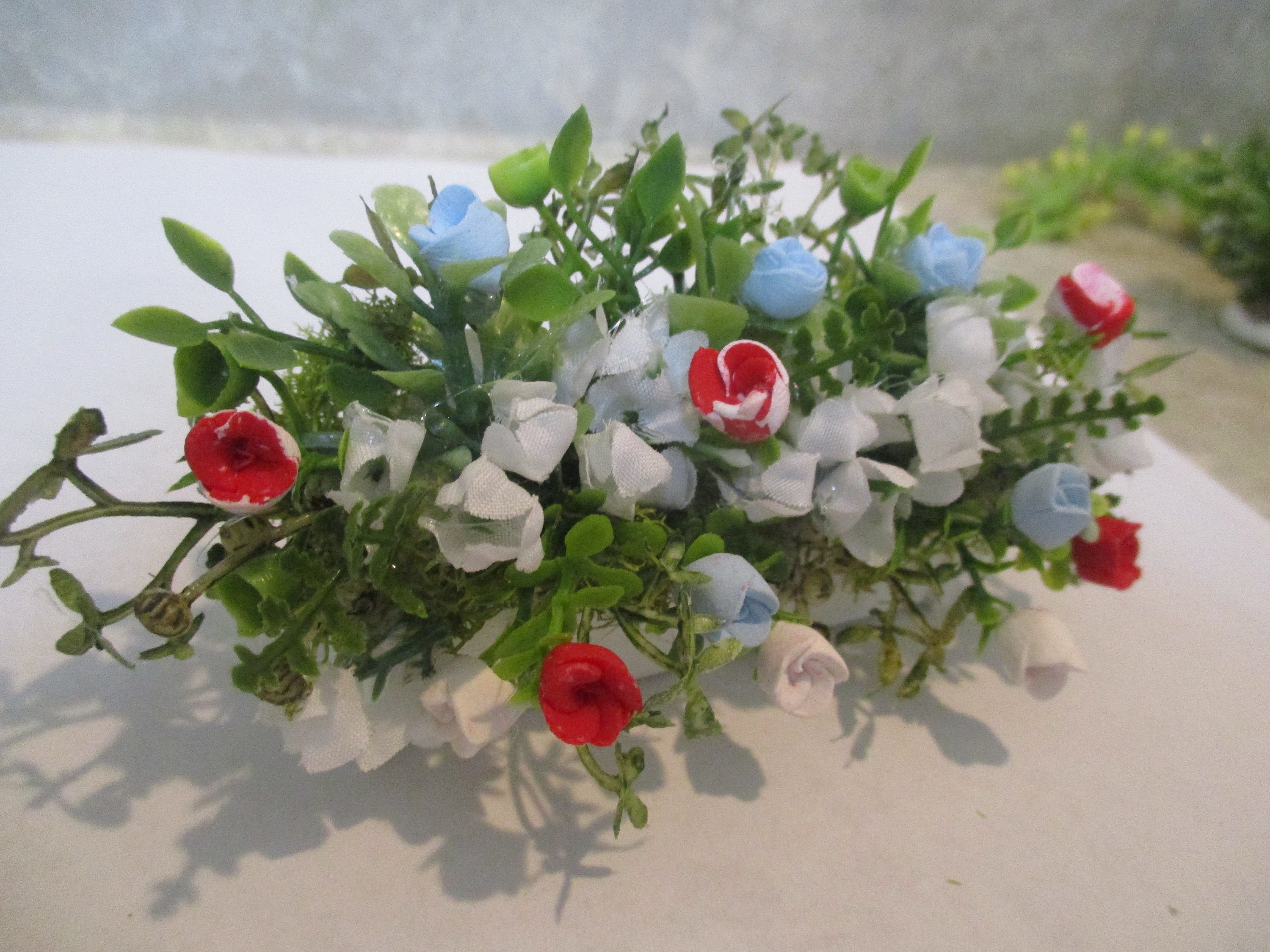 Miniature Doll/dollhouse 1:12 Scale Polymer Rose Window Box/peppermint ...