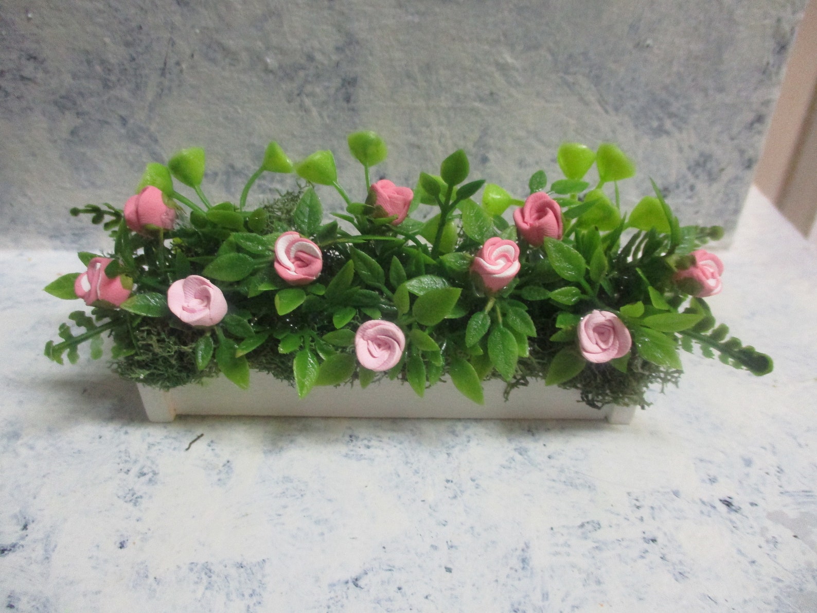 Miniature Polymer Rose Window Box - Dollhouse Garden Decor - Etsy