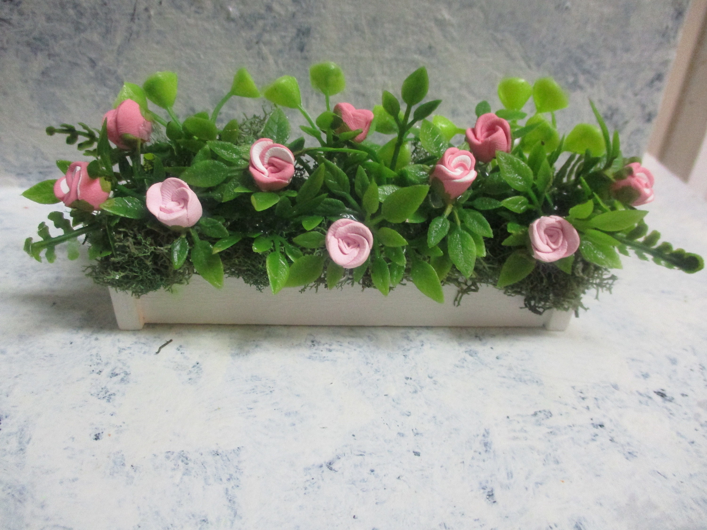 Miniature Polymer Rose Window Box - Dollhouse Garden Decor - Etsy