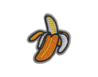 Iron-On Embroidered Banana Patch | Banana Embroidered Patch | Banana Embroidered Badge | Fruit, Banana tree