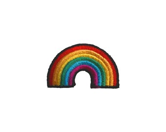 Rainbow Embroidered Iron-On Patch | Rainbow Embroidered Patch | Rainbow Embroidered Badge | Dream, Multicolored, Color, Spectrum, Nature