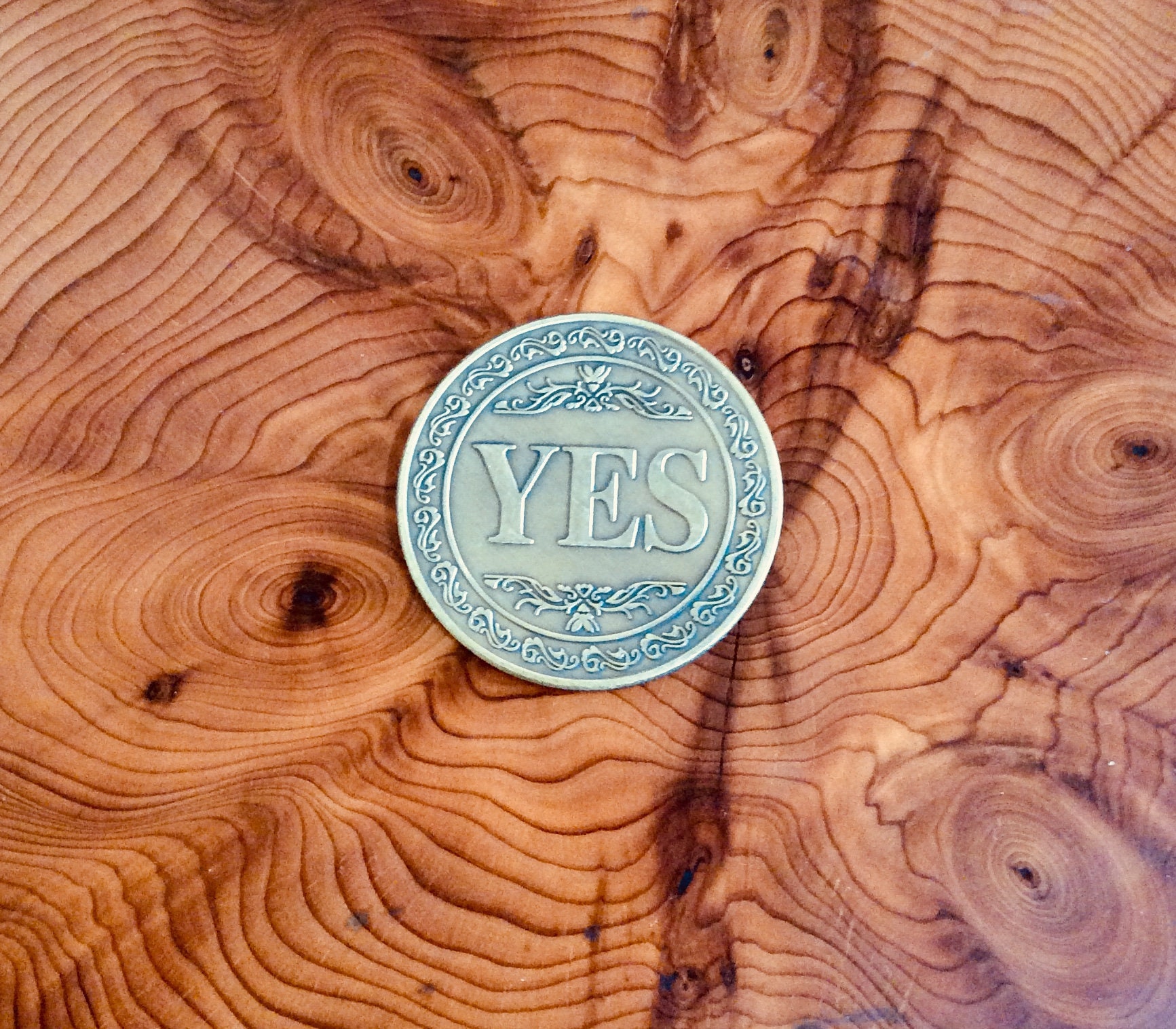 yes-no-coin-prediction-coin-gold-coin-wiccan-wicca-pagan-etsy