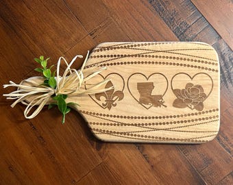 Mardi Gras Charcuterie Board | Louisiana Serving Tray, NOLA Theme