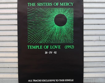 The Sisters of Mercy – Temple of Love -Vintage Promo Poster - 1992