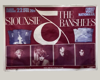 Vintage Poster – “Siouxsie & the Banshees – Tinderbox Tour” – April 22, 1986 -