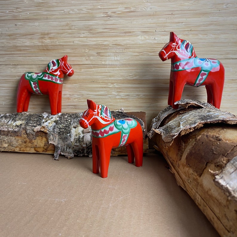 Swedish Dala horse, Original Traditional Red Dala Horse, 10 different sizes, Handmade in Sweden, Dalecarlian horse Dala 15.0 (5.90")