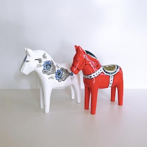 Viborg Dalapferde, Handmade in Sweden, Dalapferd, Pferdefigur, Dalapferd, Schweden, schwedische Volkskunst
