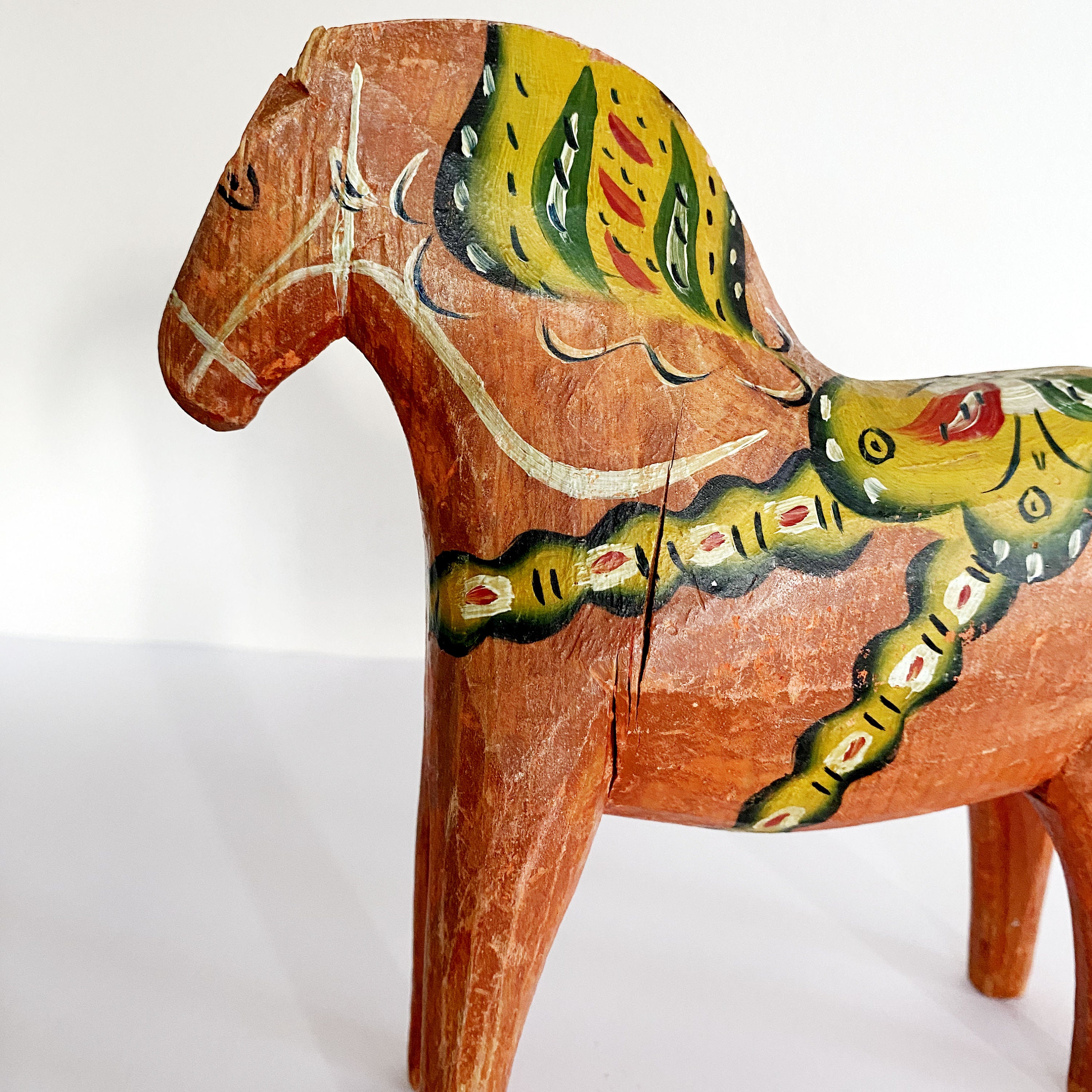 Vintage Hand-carved Dala Horse: 1920s Swedish Folk Art - Etsy