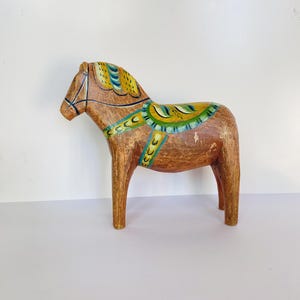 100-year old Dala Horse, Swedish Dala horse, Original Vintage Wooden Dala horse from 1920s, Handmade in Sweden, Nordic home decor
