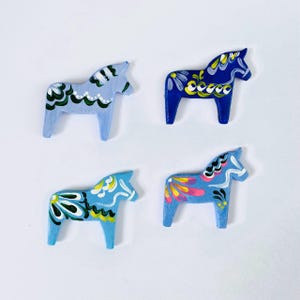 Swedish Dala Horse Magnets, Dala horse, Handmade in Sweden, Nordic home decor, Dalecarlian horse