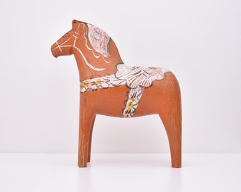 Dala horse Sweden, Horse figurine, Dalapferd, Vintage figurine, Dalecarlian horse, Schweden, Dala Pferd, Swedish folk art, Wooden horse